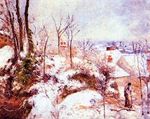 Писсарро Дома в снегу 1879г